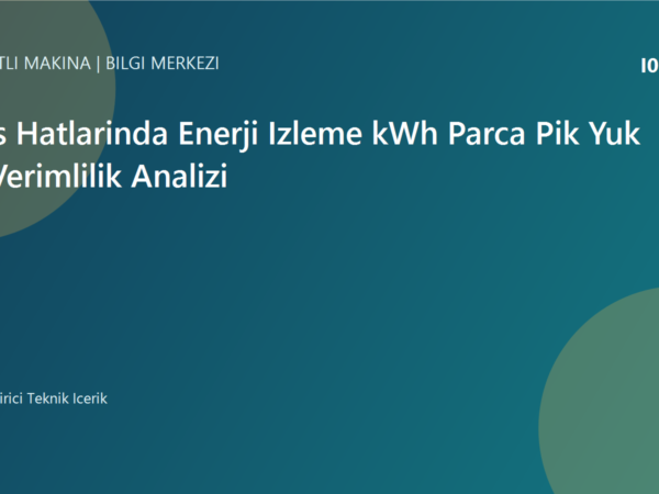 Pres Hatlarinda Enerji Izleme kWh Parca Pik Yuk ve Verimlilik Analizi | Ulubatli Makina